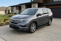 Honda Pilot 2015-2022 гг. Боковые пороги Bosphorus Black (2 шт., алюминий) фото 1