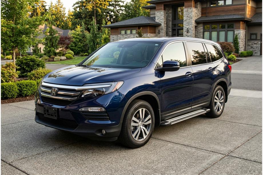 Honda Pilot 2015-2022 гг. Боковые Подножки Rainbow (2 шт., Алюминий) Image
