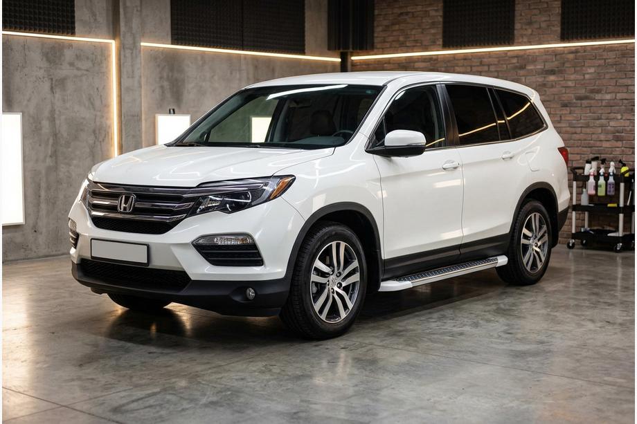 Honda Pilot 2015-2022 гг. Боковые Подножки Allmond White (2 шт., Алюминий) Image