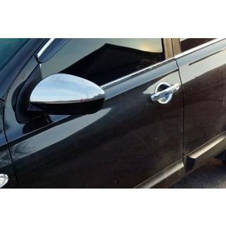 Накладки на зеркала (2 шт, Нержавеющая сталь) Nissan Qashqai 2007-2010 гг. фото 4