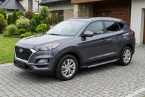 Hyundai Tucson TL 2016-2021 гг. Боковые Подножки Duru (2 шт., Алюминий) фото 1