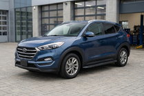 Hyundai Tucson TL 2016-2021 гг. Боковые Подножки Tayga Black (2 шт., Алюминий) фото 1