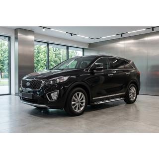 Боковые Подножки Sunrise (2 шт., Алюминий) Kia Sorento III UM 2014-2020 гг. фото 1
