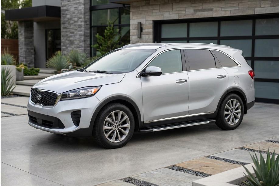 Kia Sorento III UM 2014-2020 гг. Боковые пороги RedLine V1 (2 шт., алюминий) Image
