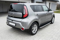 Kia Soul II 2013-2018 гг. Боковые Подножки Fullmond (2 шт, алюминий) фото 1