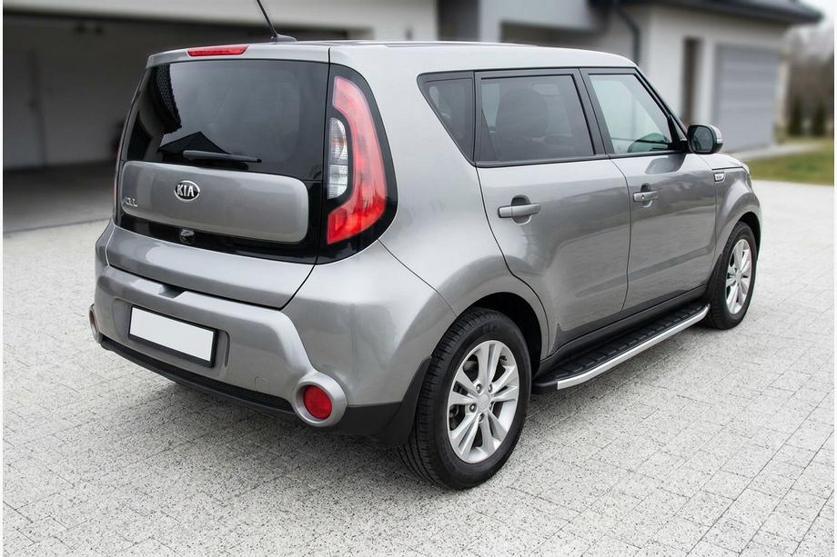 Kia Soul II 2013-2018 гг. Боковые Подножки Fullmond (2 шт, алюминий) Image