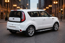 Kia Soul II 2013-2018 гг. Боковые Подножки Sunrise (2 шт., Алюминий) фото 1