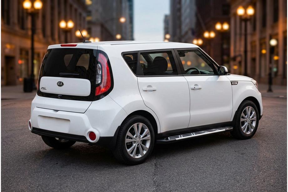 Kia Soul II 2013-2018 гг. Боковые Подножки Sunrise (2 шт., Алюминий) Image