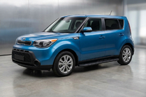 Kia Soul II 2013-2018 гг. Боковые пороги Bosphorus Black (2 шт., алюминий) фото 1