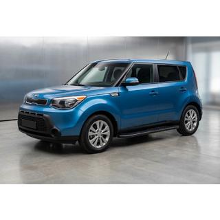 Боковые пороги Bosphorus Black (2 шт., алюминий) Kia Soul II 2013-2018 гг. фото 1