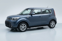 Kia Soul II 2013-2018 гг. Боковые Подножки BlackLine (2 шт, Алюминий) фото 1