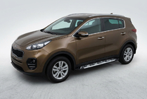 Kia Sportage 2015-2021 гг. Боковые Подножки Sunrise (2 шт., Алюминий) фото 1