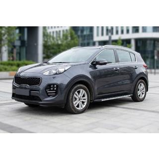Боковые Подножки Duru (2 шт., Алюминий) Kia Sportage 2015-2021 гг. фото 1