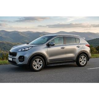 Боковые пороги Bosphorus Black (2 шт., алюминий) Kia Sportage 2015-2021 гг. фото 1