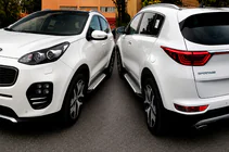 Kia Sportage 2015-2021 гг. Боковые пороги Allmond Grey (2 шт., алюминий) фото 4