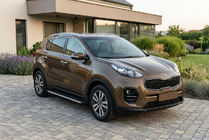 Kia Sportage 2015-2021 гг. Боковые Подножки Maya V1 (2 шт., Алюминий) фото 1