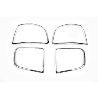 Хром Накладки на Задние Фонари 2003-2008 (2 шт, пластик) Volkswagen Touareg 2002-2010 гг. фото 2