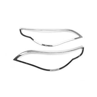 Накладки на фары (2 шт., Пластик) BMW 5 серия E60/E61 2003-2010 гг. фото 2