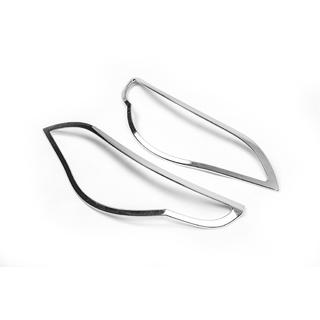 Накладки на фары (2 шт., Пластик) BMW 5 серия E60/E61 2003-2010 гг. фото 3