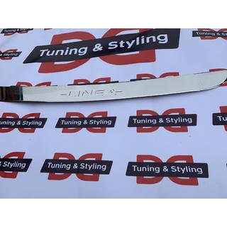 Накладка на задний бампер Carmos (нержавейка) Fiat Linea 2006-2018 гг. фото 2