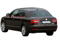 Skoda Superb 2009-2015 гг. Окантовка окон нержавейка (4 шт) фото 1