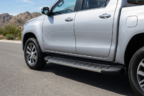 Toyota Hilux 2015- гг. Боковые Подножки Duru (2 шт., Алюминий) фото 1