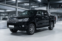 Toyota Hilux 2015- гг. Боковые Подножки Tayga Grey (2 шт., Алюминий) фото 1