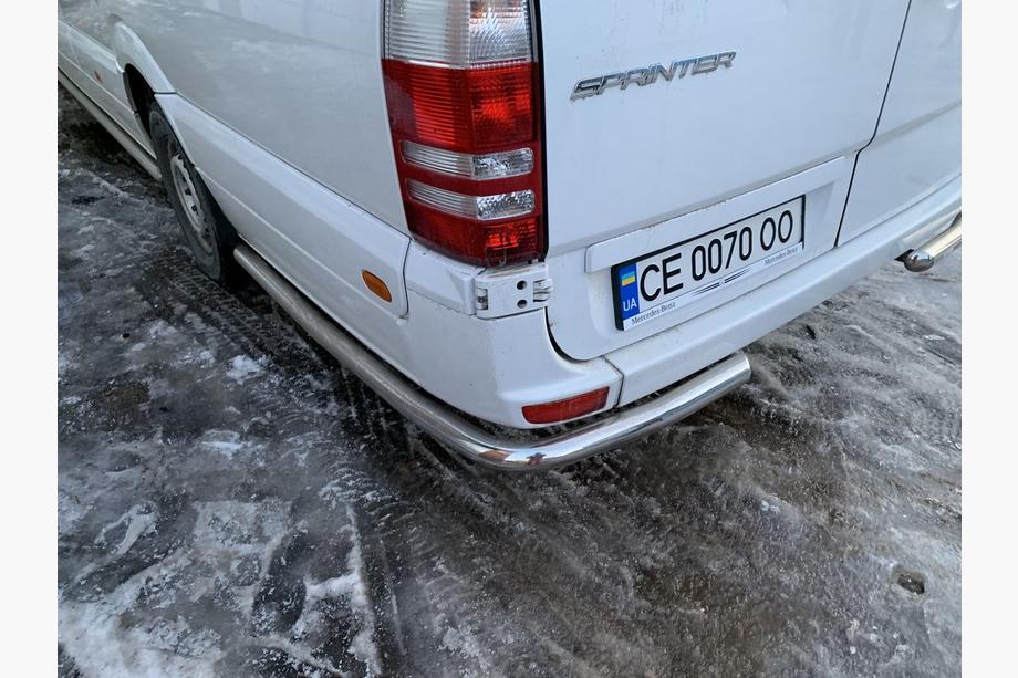 Mercedes Sprinter W906 2006–2018 гг. Боковые трубы за задним колесом, угловые (2 шт, нерж сталь) Фото 11