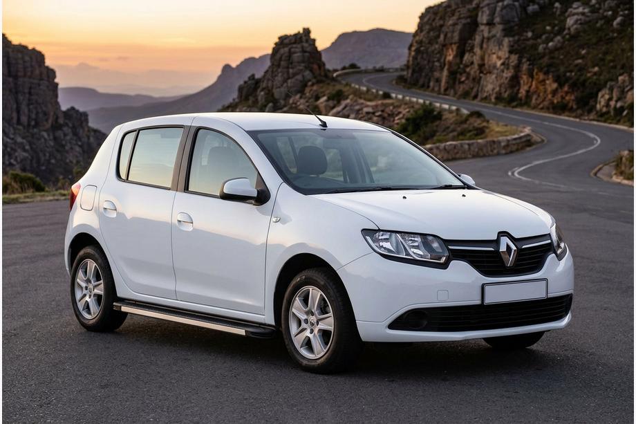 Dacia Sandero 2013-2020 гг. Боковые Подножки Maya V1 (2 шт., Алюминий) Image