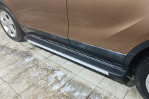 Opel Mokka 2012-2021 гг. Боковые Подножки Maya V1 (2 шт., Алюминий) фото 1