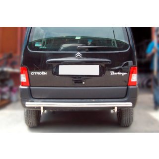 Задняя защита (нержавейка) Citroen Berlingo 1996-2008 гг. фото 1