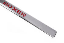 Хромированная планка над номером с красным LED (нержавейка) фото 3