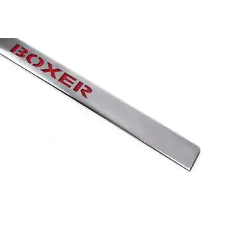 Хромированная планка над номером с красным LED (нержавейка) Peugeot Boxer 2006-2025 гг. фото 3