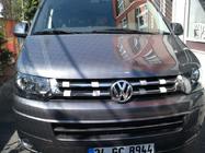 Volkswagen T5 2010-2015 гг. Хромированные накладки на решетку раздельные (Carmos, 4 шт, нержавейка) фото 5