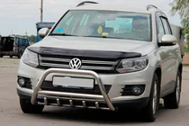 Volkswagen Tiguan 2007-2016 гг. Кенгурятник WT003 (нержавейка) фото 3