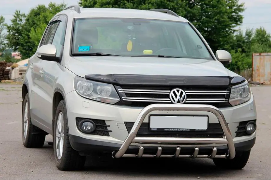 Volkswagen Tiguan 2007-2016 гг. Кенгурятник WT003 (нержавейка) Image