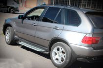 BMW X5 E53 1999–2006 гг. Боковые Подножки Allmond Grey (2 шт, Алюминий) фото 4
