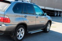 BMW X5 E53 1999–2006 гг. Боковые Подножки Allmond Grey (2 шт, Алюминий) фото 5