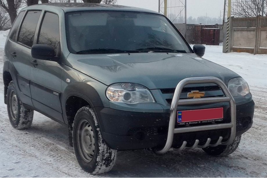 Chevrolet Niva 1998-2020 гг. Кенгурятник QT007 (нержавейка) Фото 4