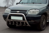 Chevrolet Niva 1998-2020 гг. Кенгурятник WT004 Нержавейка фото 2