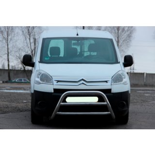 Защита переднего бампера WT022 (нержавейка) Citroen Berlingo 2008-2018 гг. фото 4