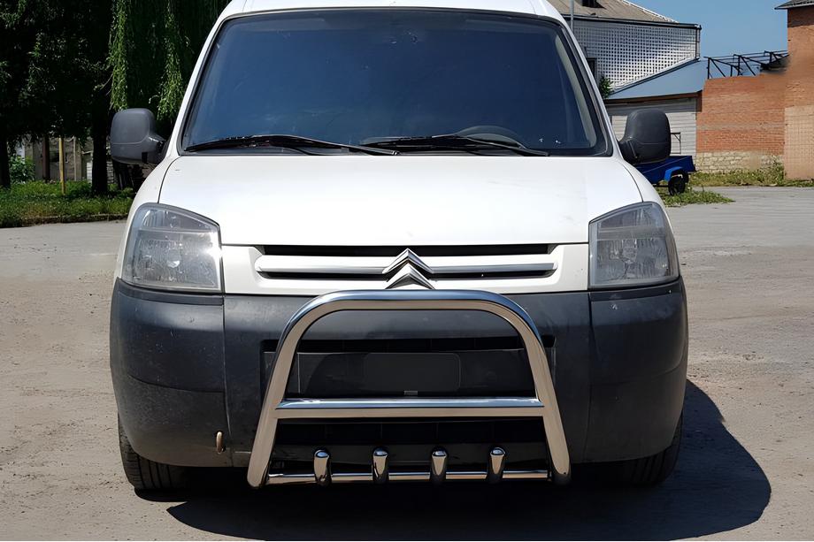 Peugeot Partner 1996-2008 гг. Кенгурятник WT003 (нержавейка) 51 мм Фото 4