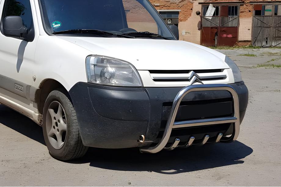 Peugeot Partner 1996-2008 гг. Кенгурятник WT003 (нержавейка) 51 мм Фото 3