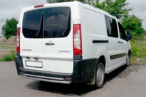 Fiat Scudo 2007-2015 гг. Задняя дуга AK002-Двойная (нерж. сталь) фото 1