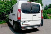 Fiat Scudo 2007-2015 гг. Задняя дуга AK002-Двойная (нерж. сталь) фото 3