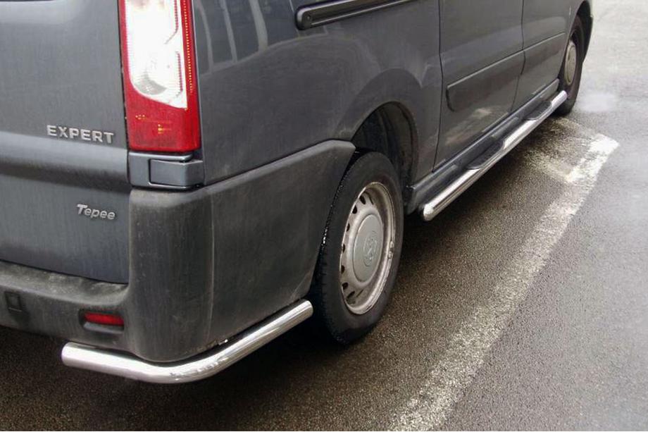 Fiat Scudo 2007-2015 гг. Задние угловые дуги AK003 (2 шт., нержавейка) Image