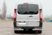 Peugeot Expert 2007-2016 гг. Задние Углы AK-003-Double (2 шт., нержавейка) фото 2
