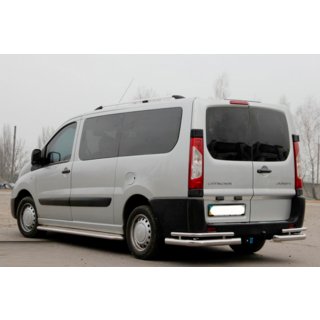 Задние Углы AK-003-Double (2 шт., нержавейка) Peugeot Expert 2007-2016 гг. фото 3