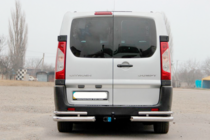 Fiat Scudo 2007-2015 гг. Задние углы AK003-Double (2 шт., нержавейка) фото 2