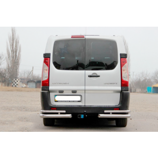 Задние углы AK003-Double (2 шт., нержавейка) Fiat Scudo 2007-2015 гг. фото 2